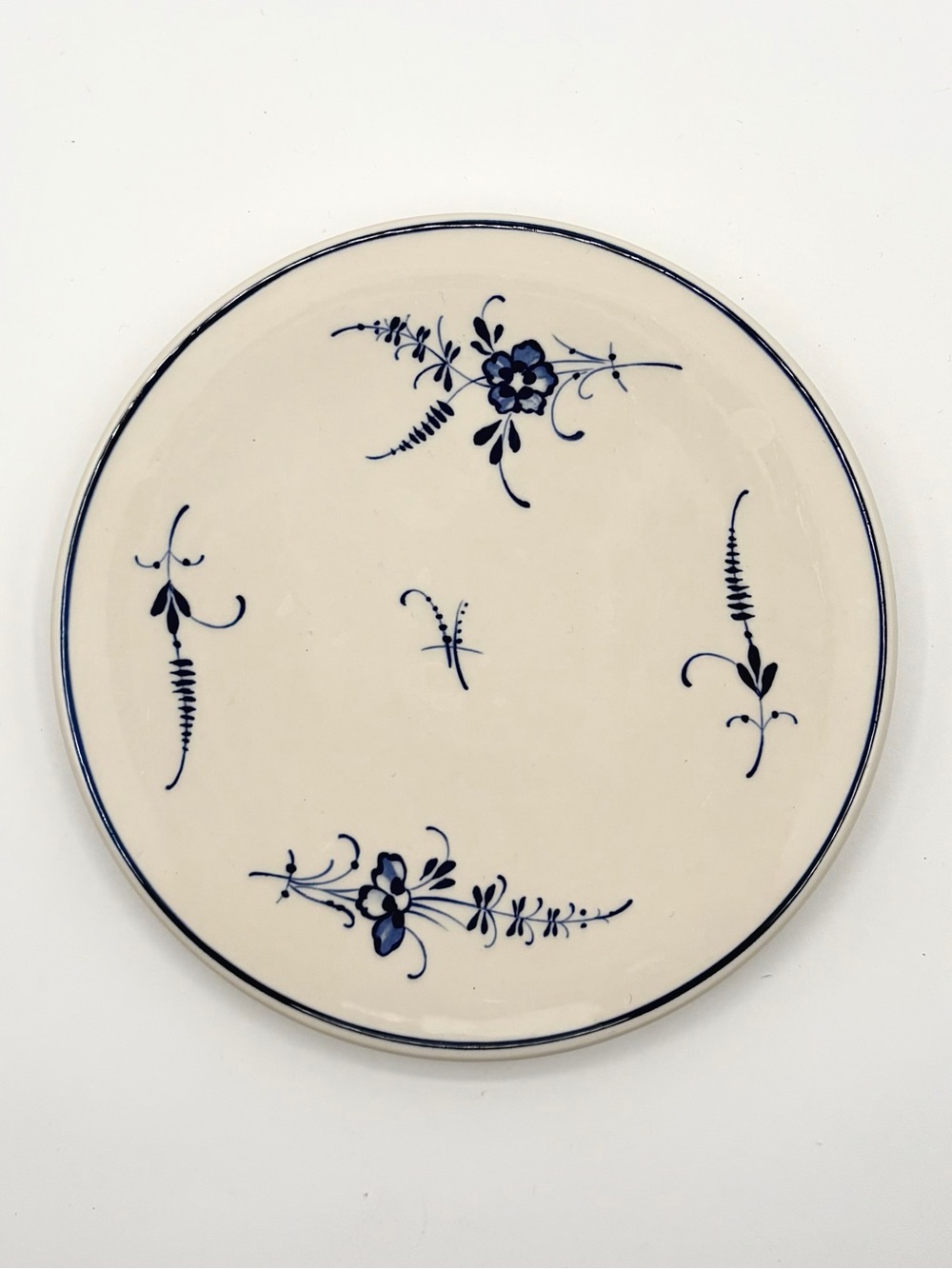 Villeroy & Boch Blue & White Ceramic Trivet / Hot Plate - Vieux Luxembourg